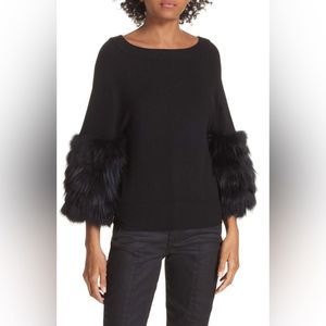 Alice + Olivia Shiela Genuine Fox Fur Cuff
Sweater - Black